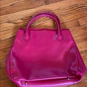 Furla Magenta Leather Tote Handbag